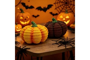 Wholesale Halloween Resin Pumpkin Decoration Hand-knitted Creative Halloween Pumpkin Ornament Festive Party Gift Home Decoration