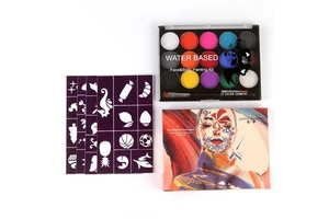 15-color Halloween Face Painting Set Water-Based Matte Body Painting Supplies Non-toxic Festival Party Paint Kit
