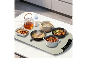 Portable Rollable Food Warmer Tray Child Safety Lock 8 Adjustable Temperature Settings Food Warming Mat For Buffet Party Thawing