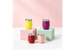 Wholesale Custom12oz Stainless Steel Egg Cup Double Wall Insulated Wine Tumbler Portable Thermal Coffee Mug For Wedding Gift
