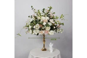 New 60cm Pink Green Plant Flower Ball Wedding Table Stage Decoration Simulated Floral Arrangement Utensils Flower Placement