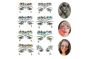 Glitter Body Face Acrylic Diamond Stickers Crystal Eye Forehead Stickers Tattoo Temporary For Festival Party