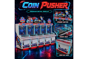 Commercial Large Coin Pusher Arcade Machine Factory Direct Family Entertainment Center Multiplayer Linkable Coin Pusher Machine