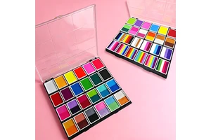 Wholesale Professional Rainbow Face Body Paint Kit Non-Toxic Water Based Face Painting Supplies Halloween Cosplay Party Kids OEM