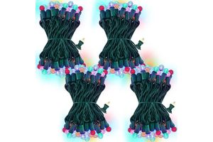 For UL Certified Multi G12 Faceted Mini Christmas Tree Lights Outdoor IP65 LED Lighting for Festive Decorations