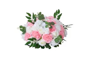 Pink White Fake Flower Balls D0100XUYBH7 Romantic Wedding Centerpiece Decorations Table Arrangement