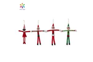 ER Factory 4 Pixie Elf Christmas Tree Ornaments Xmas Decoration Holiday Decor