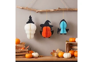 Umiss Eco-friendly Halloween Decoration Honeycomb Paper Ghost Ornamentshalloween Holiday Supplies