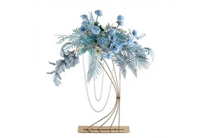 Promise Acrylic Table Flower Stand Crystal Bead Eco-friendly Customized Color Wedding Banquet Home Hotel Centerpiece Decoration