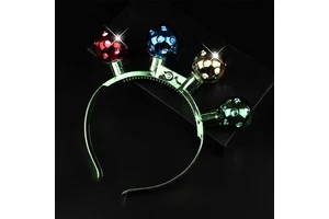 Halloween Christmas Light Up Headband Fuzzy Pumpkin Reindeer Design Glow Party Headwear For Kids Adults Holiday Gift Wholesale