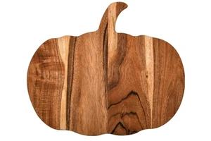 Halloween Pumpkin-shaped Wooden Chopping Board For Home Kitchen Decoration Dishwasher Safe 1.5cm Thick With Handle