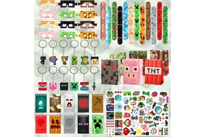Cross-border Game Theme Birthday Party Disposable Eye Stickers Slap Bracelets Paper Bags and Decoration Supplies Set