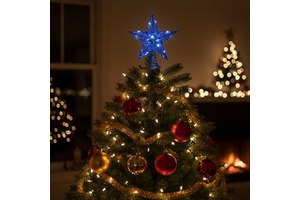 Wholesale Evermore Outdoor Five-Pointed Star LED Christmas Tree Top Lights Light-Up Decoration