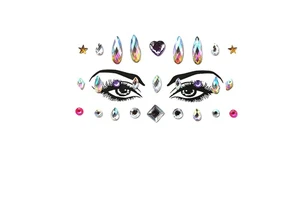 Glitter Crystal Temporary Sexy Face Tattoo Sticker Carnival Holiday Party Masquerade Body Facial Jewelry Tattoo