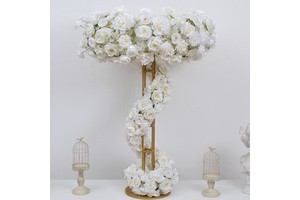 White Flower Arrangement Wedding Decoration Table Centerpieces Artificial Silk Roses Multi-color Ceremony Flowers
