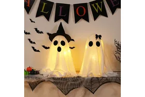 Halloween Courtyard Halloween Light up for Halloween Decor Indoor Home Mantel Shelf Tabletop