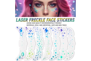 Glitter Face Freckle Tattoo Patch Face Body Temporary Tattoo Valentine's Day Makeup Face Stickers Decals Decorations