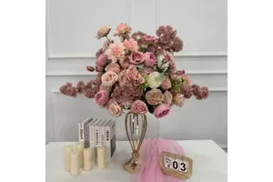 Hot Selling Flowers and Plants Wedding Event Table Centerpieces Artificial Silk Flower Ball Wedding Decorations Supplies