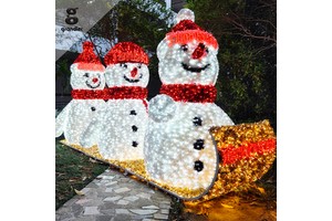 Hot Sale Giant 3D LED Snowman Motif Light Christmas Decorative IP65 Landscape Lighting