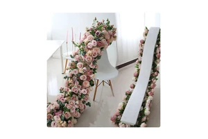 Hot Sale Floral Artificial Flower Table Runner Wedding Decoration Arch For Christmas Party Perfect Table Centerpiece