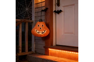 Battery Operated Waterproof Portable Plastic Pumpkin Light Halloween Decor for Outdoor Use Non-Toxic Reusable Biodegradable