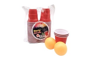 Customizable 2oz Red Mini Size Cup Plastic Cups for Party for Beer Pong & Reusable Party Game Supplies Kits