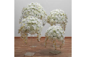 New Phalaenopsis Hydrangea Rose Ball Wedding Stage Table Layout Decoration Simulated Wedding Centerpieces Table Decorations