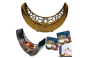 Islamic Decor Metal Crafts Moon Star Tray Ramadan Gift Accessories Products Ramadan Tray for Ramadan Eid Mubarak Decoration