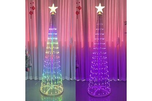LED Christmas Decorative Lights Iridescent Christmas Tree Shape Window Holiday Scene Atmosphere Creative Arrangement