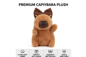 Wholesale 8-Inch 20cm Capybara with Bow Plush Toy Claw Machine Capybara Dolls Wedding Toss Gifts Event Party Favors
