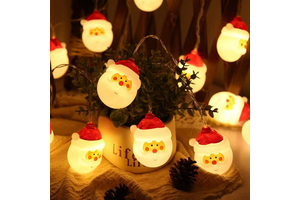 Garden Party Wedding Decoration Tree Decoration Christmas Lights LED Lights Santa Claus Headlight String 1.5 Meters 10 Lights