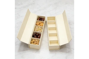 Custom Logo Color Embossing Recycled Cardboard Magnetic Close Food Ramadan Chocolate Cookie Gift Elegant Packaging Paper Boxes