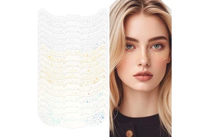 Custom Cute Star Waterproof Glitter Freckles Face Tattoo Temporary Face Sparkle Sticker Eco-Friendly Paper for Women and Kids