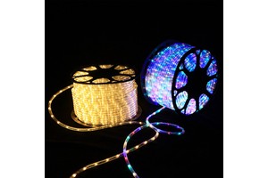 IP65 Waterproof Outdoor LED Rope Light High Brightness RGB Christmas Fairy String Landscape Holiday Decoration PVC Lamp Body
