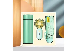 Custom Product Style Wedding Souvenirs Promotion Gift Set Mini Fan Umbrella Guests Girlfriends Birthday Party Boys Gift Set