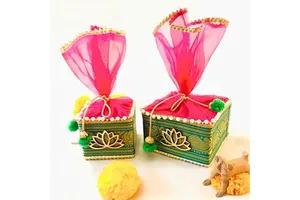Designer Handmade Large Traditional Ladoo Boxes Wedding Ramadan & Graduation Favor Sweet Gift Box Bridesmaid Baby Shower Gift Bo