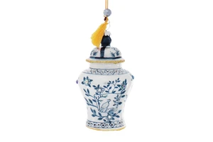 MRS Glass Blue and White Chinese Ornaments For Christmas Decorations Christmas Ornaments