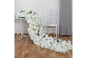 Hot Sale Cheap Baby Shower Wedding Decoration Floral Aisle Artificial Silk Flowers Row Table Runner Arch Flower