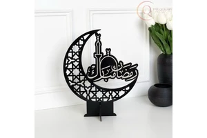 Handcrafted Metal Ramadan Tabletop Decor-Waterproof & Durable for Festive Desk Dcor | Spiritual Item