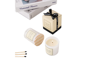 Handmade Soy Wax Scented Candles With Glass Bottle Wooden Lid Aromatherapy Wedding Birthday Ramadan Easter Decorative