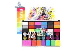BOMEIJIA 42 Colors Painting Palette Makeup Face Painting Kit With Makeup Brush for Halloween Cosplay Party