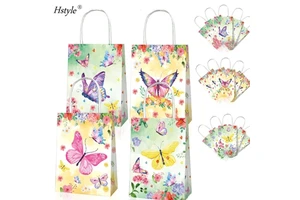 12 Packs Butterfly Goodie Bags Butterfly Party Favors Candy Bags Butterfly Goody Gift Treat Bags Birthday Party Supplies HS1059
