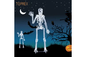Halloween Decorations Party Supplies Skeleton Grow in Dark Motif Lights for Garden Halloween Decorations