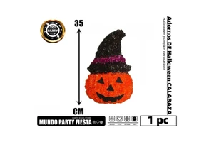 Halloween Pumpkin Pet Figure with Hat Holiday Supplies Item #74152
