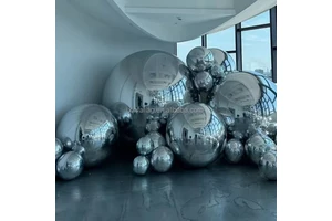 High Reflection PVC Decorative Inflatable Balloon Mirror Finish Giant Outdoor Waterproof Customizable Size Party/Disco Mirror