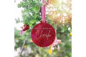 Christmas Tree Ornaments Personalized Acrylic Book Ornaments Indoor Holiday Xmas Decor Christmas Bauble Tree Decoration
