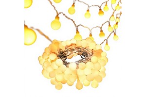 Crystal String Lights 33ft 100 LED Connectable Garden Fairy Lights Plug Remote Outdoor Christmas Tree Decor Warm White
