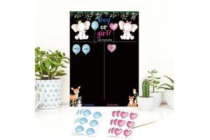 Baby Gender Reveal Ideas Game Stickers Voting Boy or Girl Gender Reveal Party Supplies Gender Reveal Party Decorations