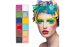 Best Selling 12 Color Clown Halloween Face & Body Paints Children Safe Non Toxic Acrylic Makeup for Party