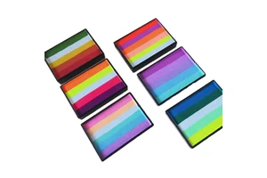 6 Color Rainbow Cake Face Paint Water Soluble Body Art Pigment for Halloween Festival Makeup